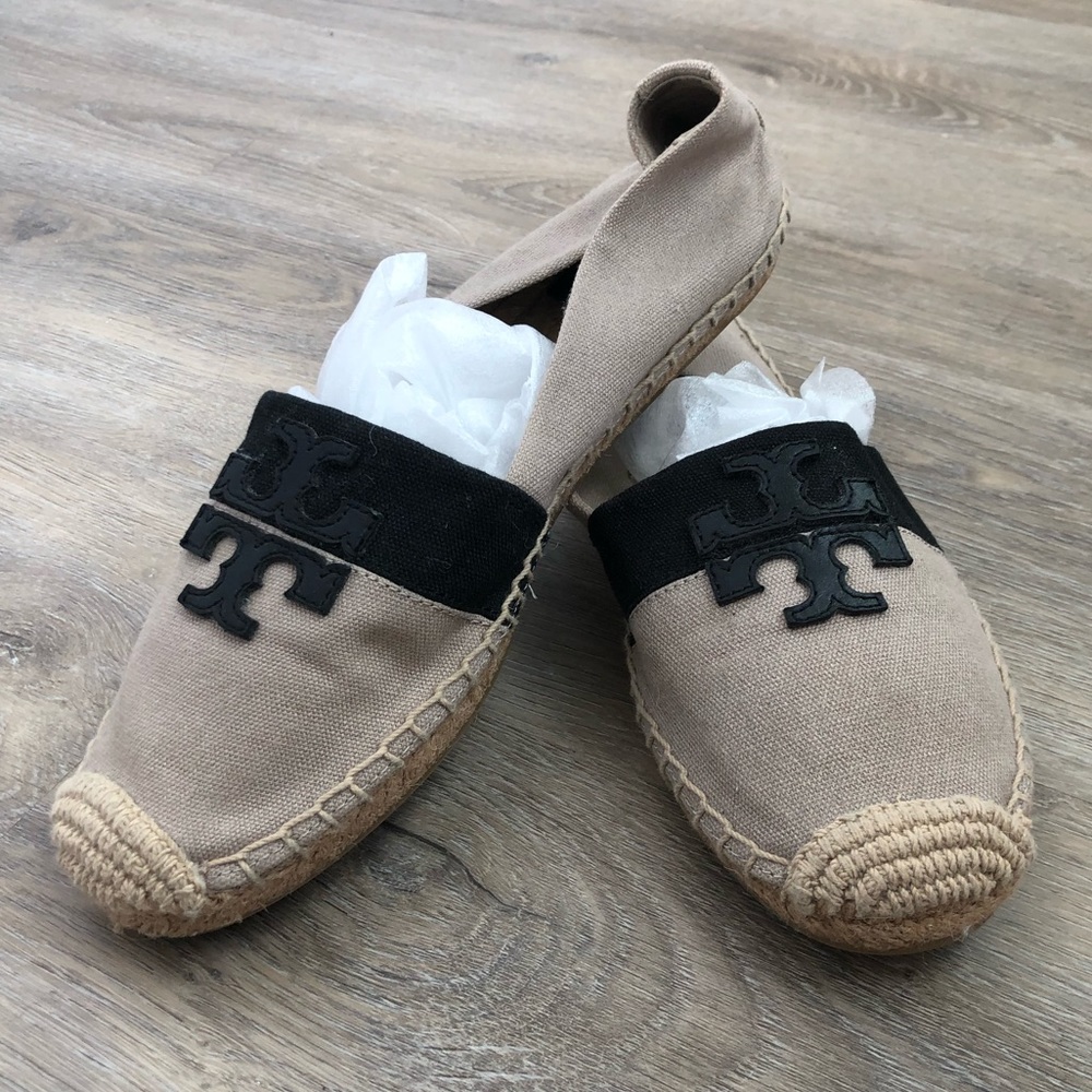Tory Burch Espadrille- Tan and Black